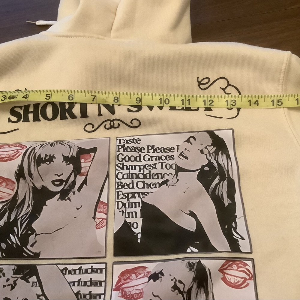 Sabrina Carpenter Graphic Hoodie Sweatshirt – Cream – Unofficial Fan Made-Small - Picture 5 of 7